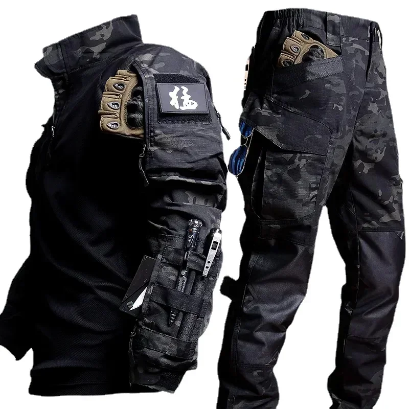 Tactical Military Shirt Cargo - Tactical Suits Men Airsoft Clothes Hunting