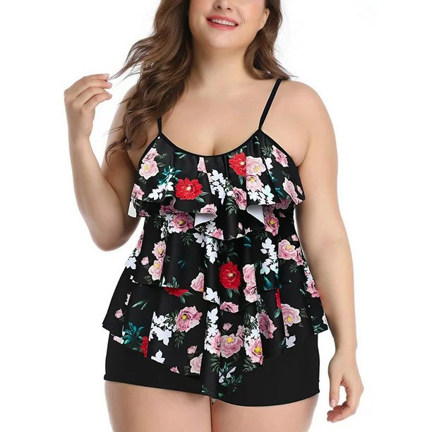 Tankini Woman Bikini Floral Pr - Shorts 评论和价格