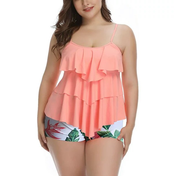 Tankini Woman Bikini Floral Pr - Shorts 评论和价格