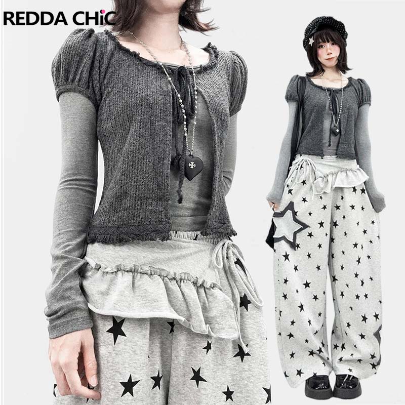 REDDACHiC Puff Sleeve Cardigan - T-Shirts 评论和价格