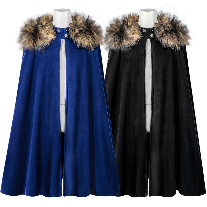 Halloween Woolen Cape Retro Fu - Jackets 评论和价格