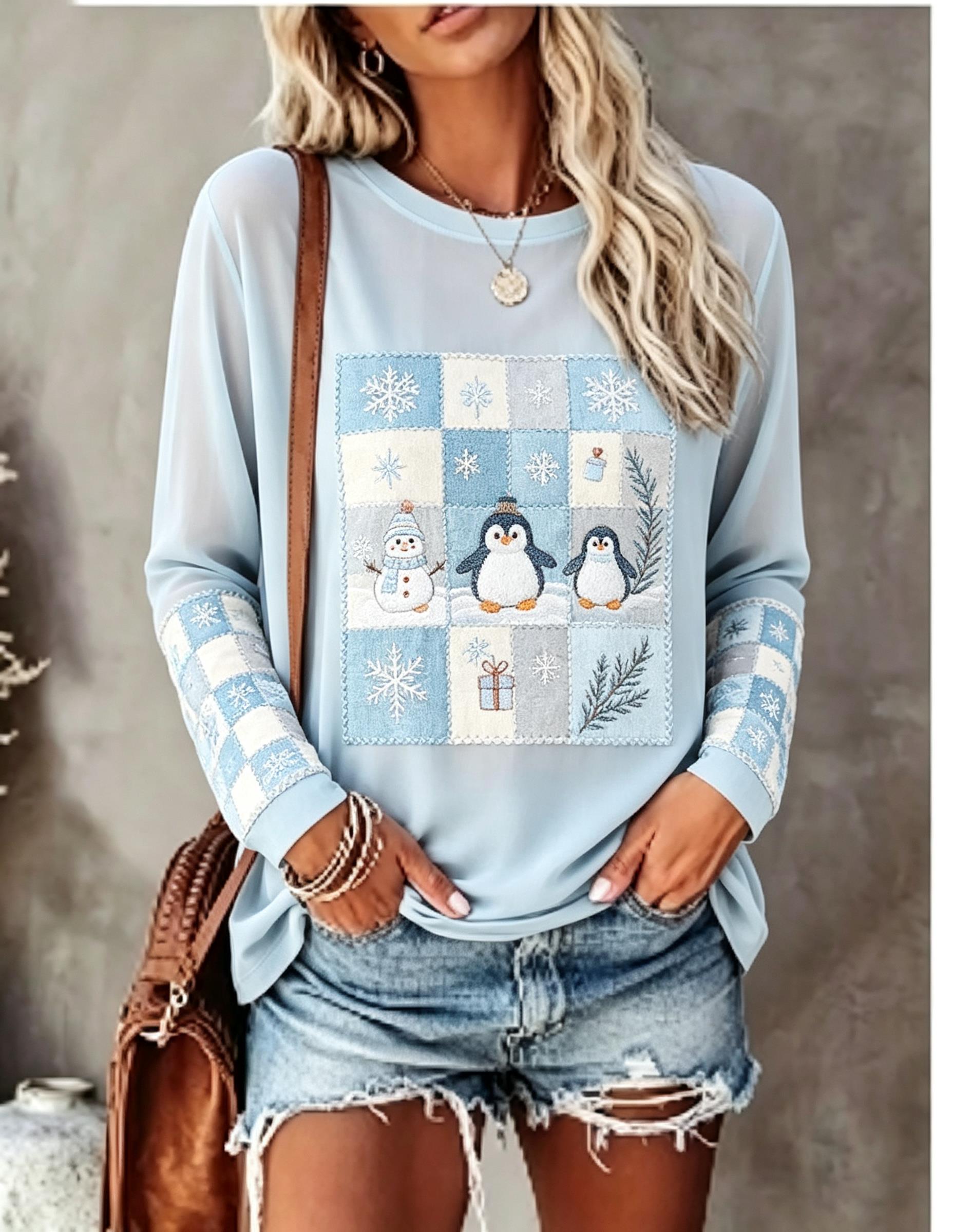 Women Long Sleeve T Shirt Fox  - T-Shirts 评论和价格
