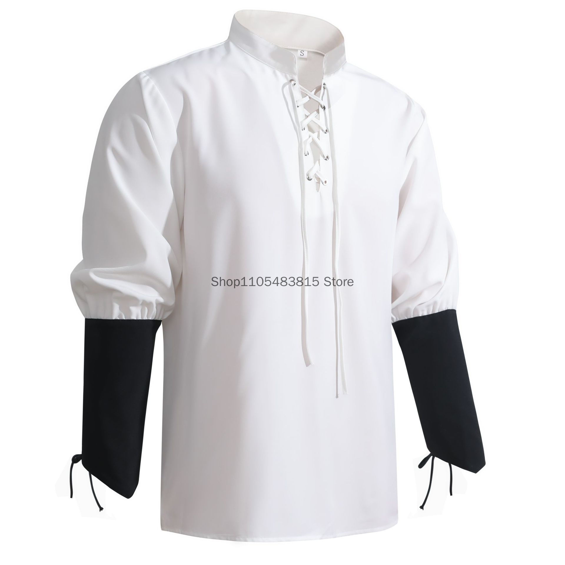Pirate Shirt for Men - Medieva - Medieval Gothic Lace Up Pirate Shirt 评论和价格